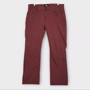 Paige Normandie Jeans Mens 32 Fit 34x28 Burgundy Denim Pants Commute Office City